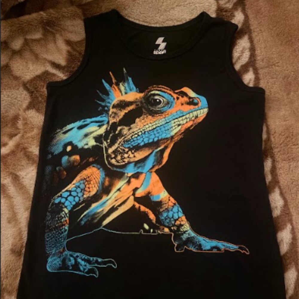 Place Sport sleevless iguana colorful teen shirt